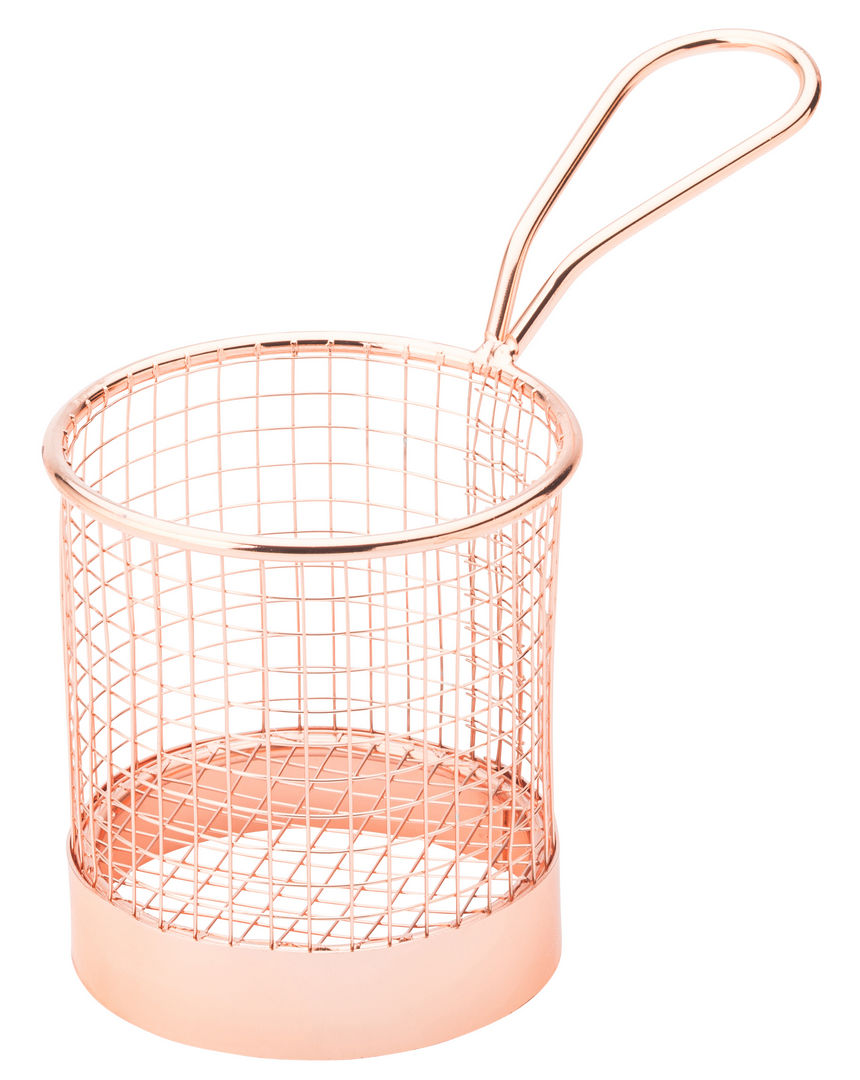 Copper Round Service Basket 3.5
